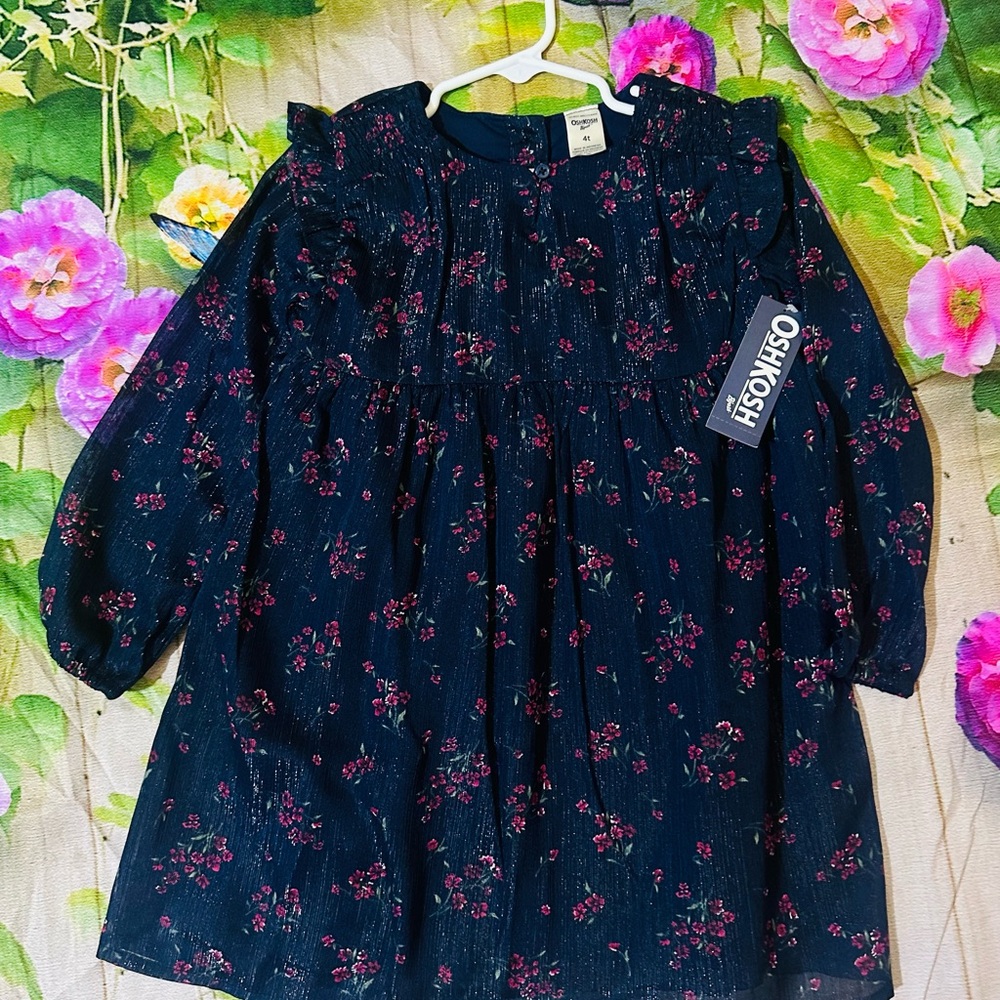 Oshkosh Floral Long Sleeve Dress